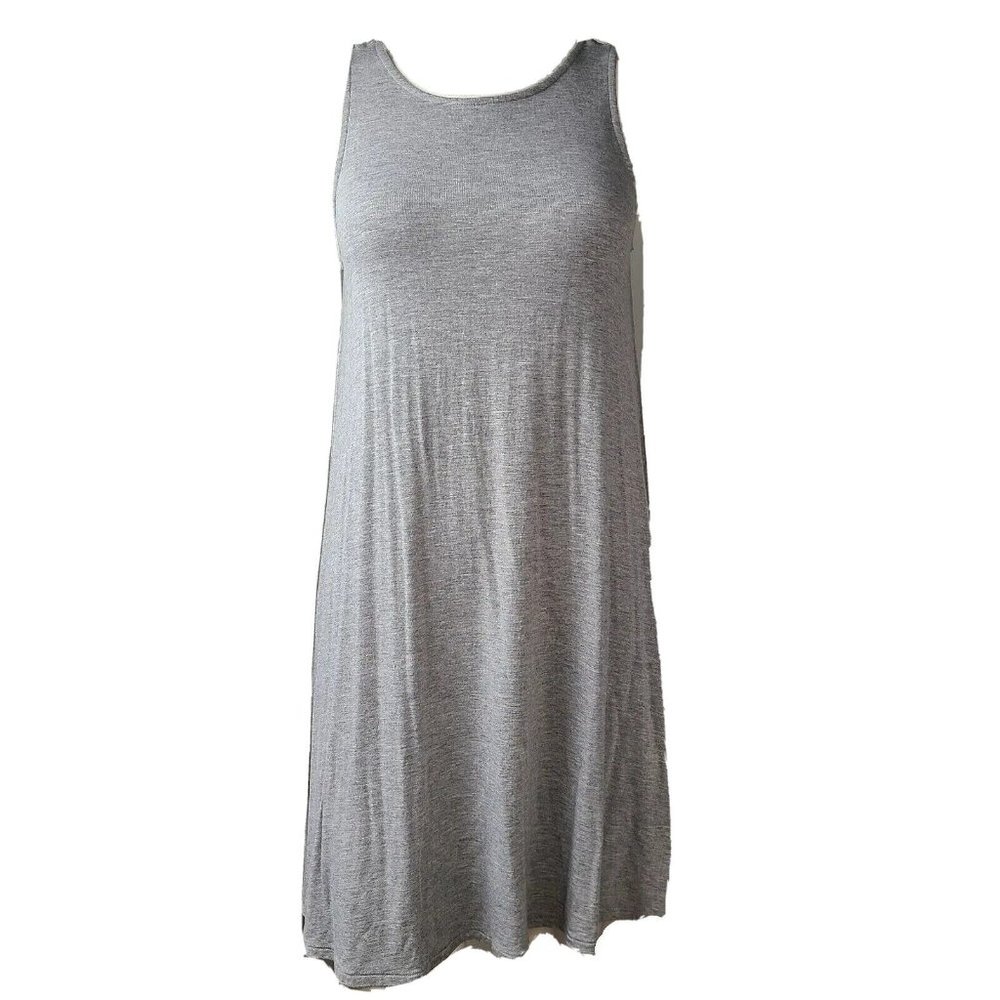 Old Navy‎ Dress Womens Size M Medium Solid All Grey Gray Sleeveless A Line